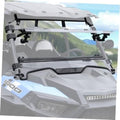 Flip-up windshield with black mounting brackets for Polaris RZR XP/XP4