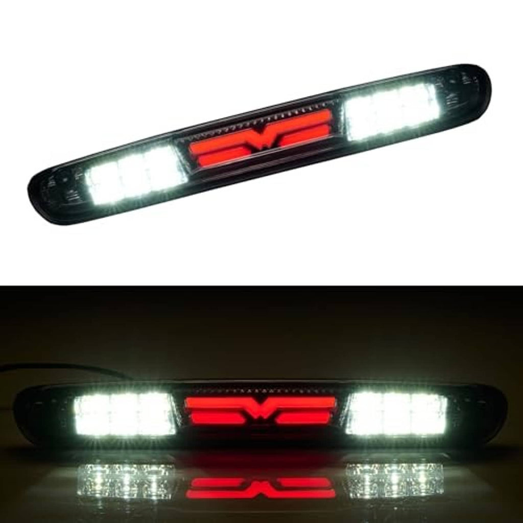 Third brake light with clear housing and red LED lighting element