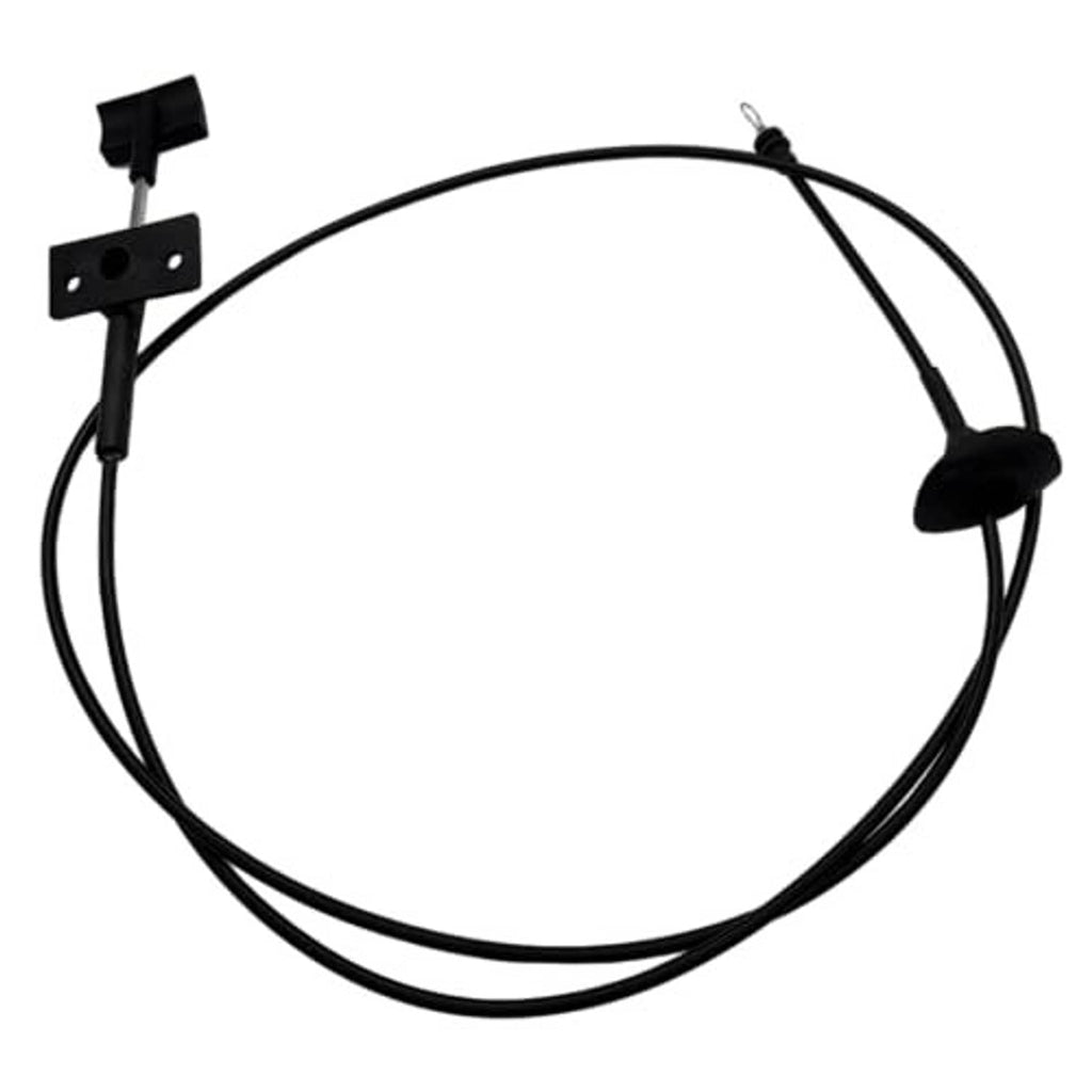 Black hood release cable with pull handle and bracket mounting clips