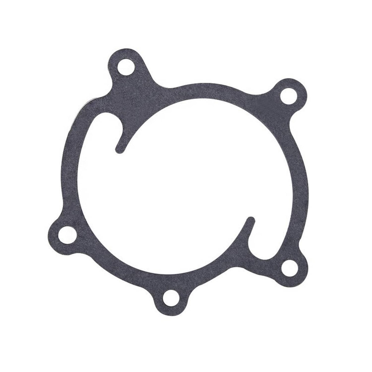 Water pump gasket only, dark gray circular gasket with bolt hole tabs