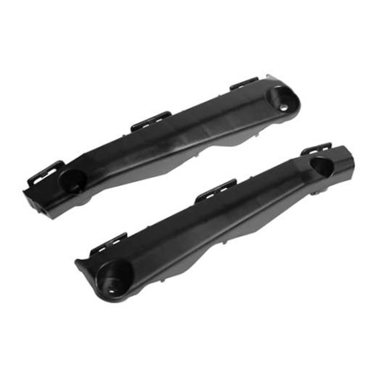 Front bumper bracket pair in dark gray with bolt holes and mounting tabs