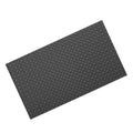 Black PVC diamond-pattern garage floor mat, rectangular sheet.