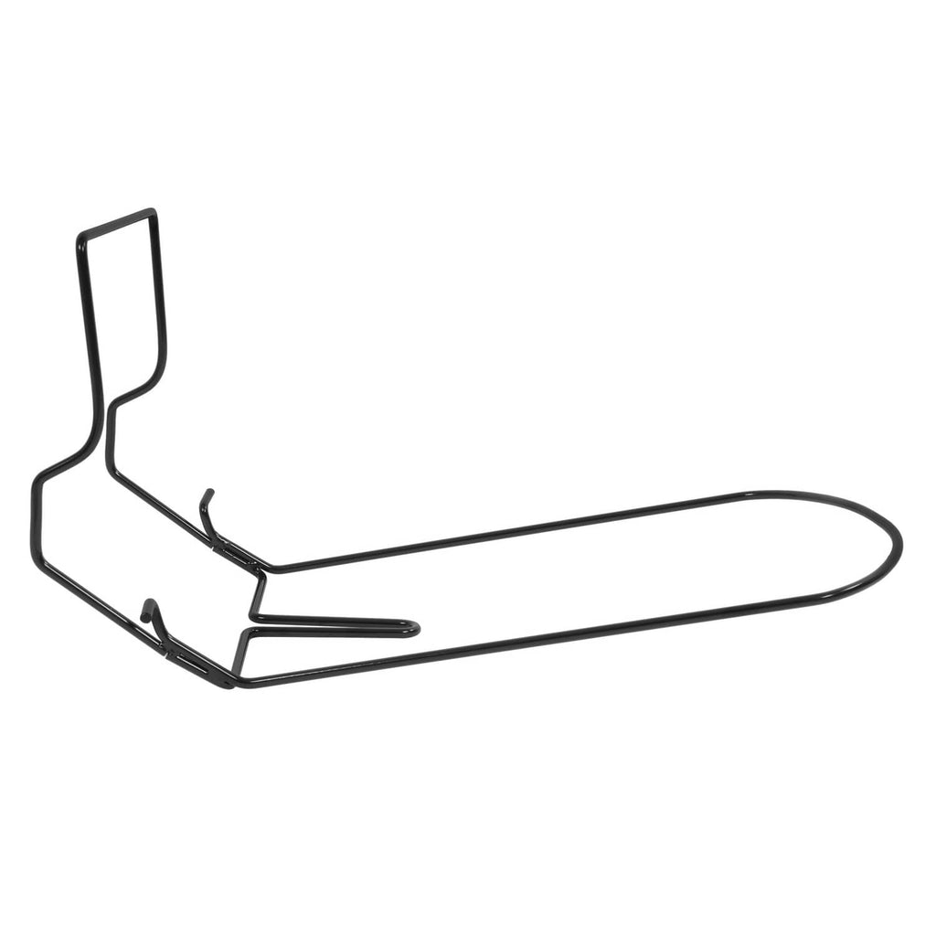 Lawn mower grass bag frame, black metal wire base with front mounting points