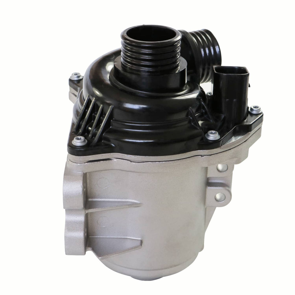 Electric water pump with threaded inlet and mounting bracket