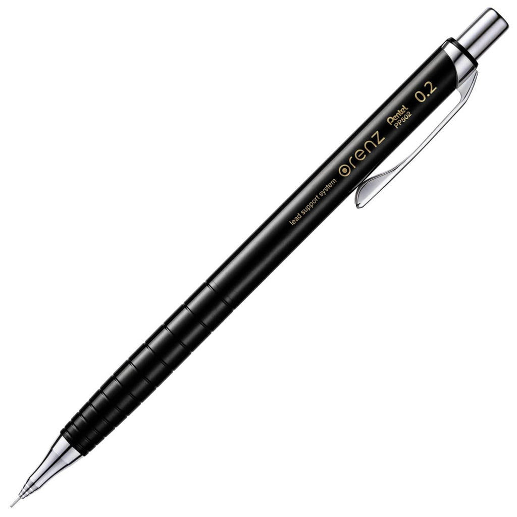 Pentel Orenz 0.2mm black mechanical pencil with retractable tip