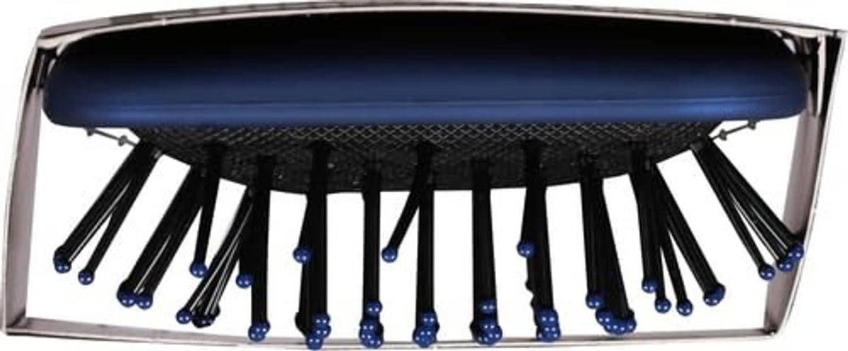Conair velvet touch paddle hair brush with dark blue cushion pins