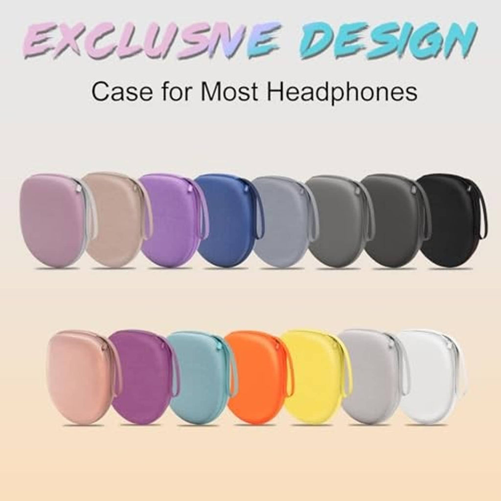 Oval headphone case color lineup in multiple shades, including light pink.