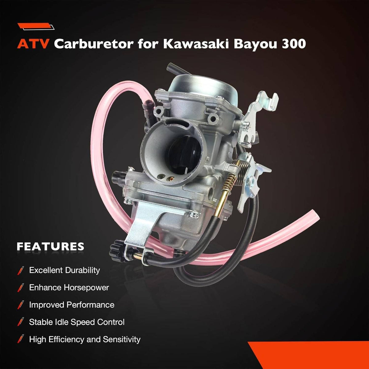 RivetOak Carburetor Compatible with Bayou 300 KLF300 KLF Air Filter