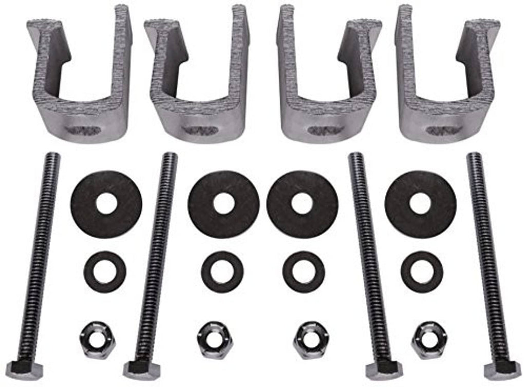 Aluminum U-bolt tie-down clamps set with nuts and washers included