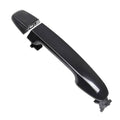 Black front right passenger-side exterior door handle with chrome accent strip