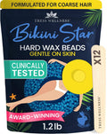 Tress Wellness Bikini Star hard wax beads bag with yellow wax disc seal