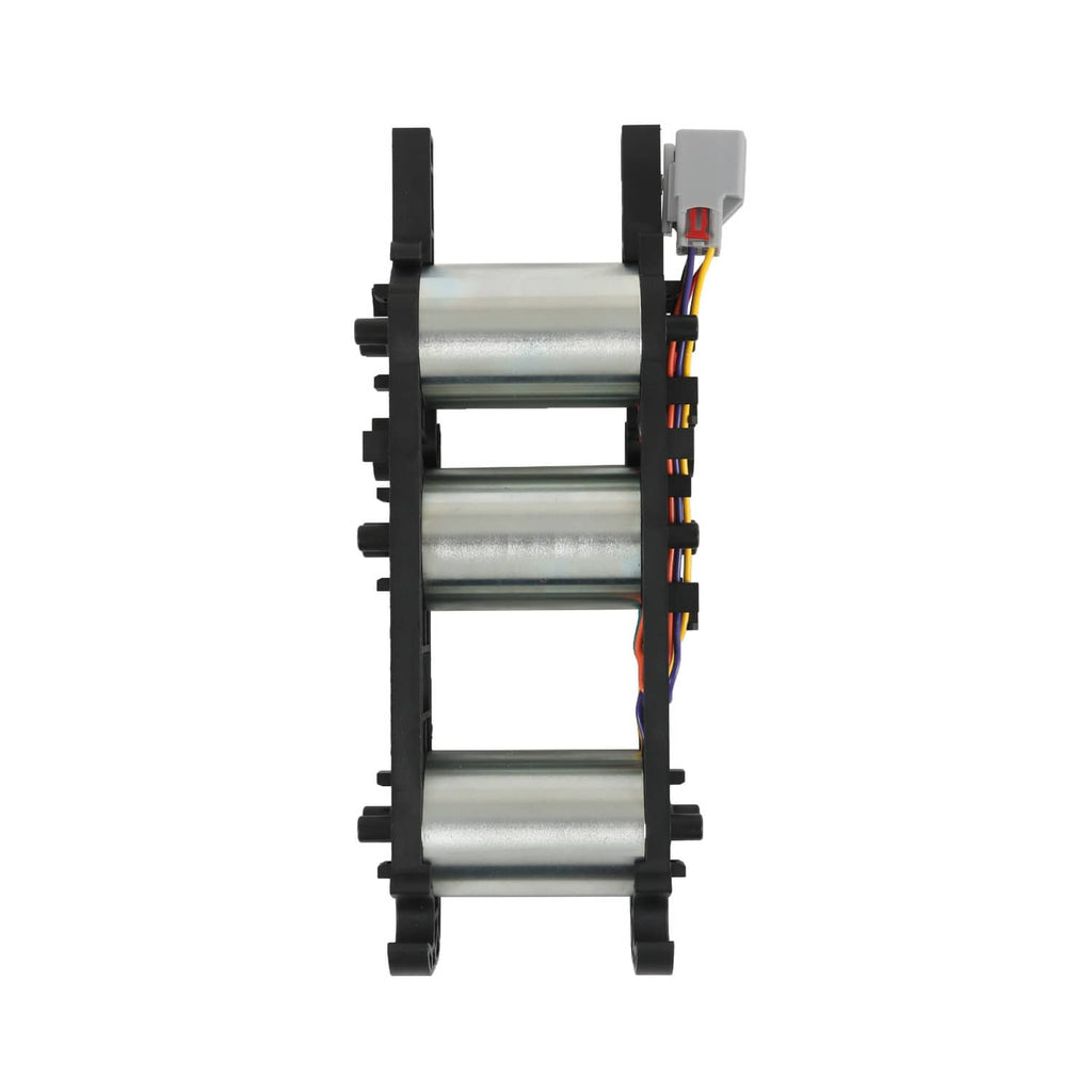 Power seat motor (no memory) side view: silver cylinders with black mounting brackets