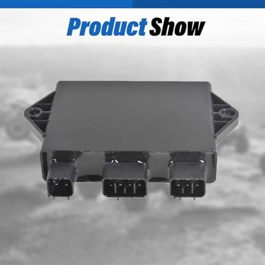 CDI box unit front view with four plug openings and mounting tabs on black case.
