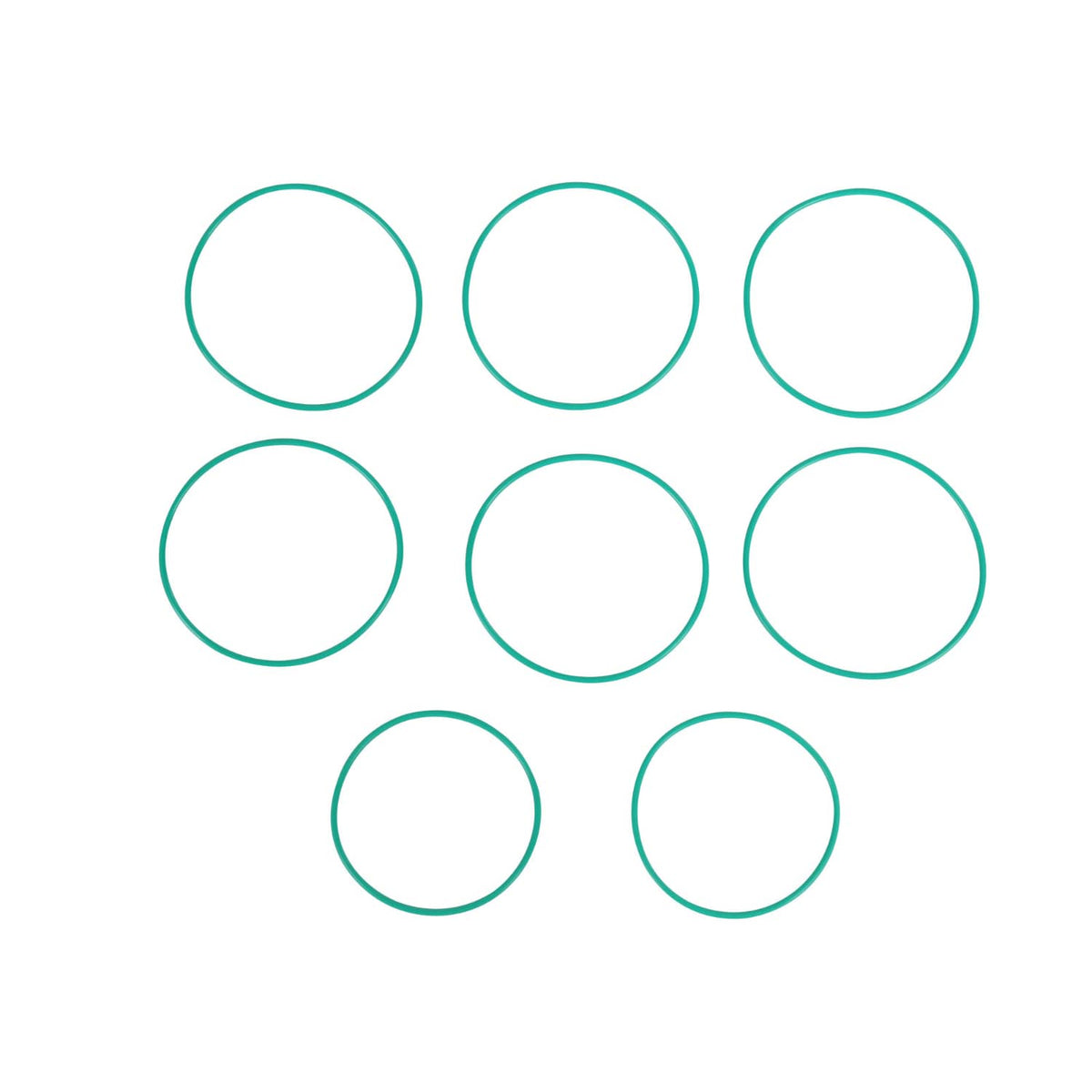 Teal sealing ring set for drum testing