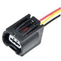 Battery charging sensor connector pigtail with black housing and 3-pin socket
