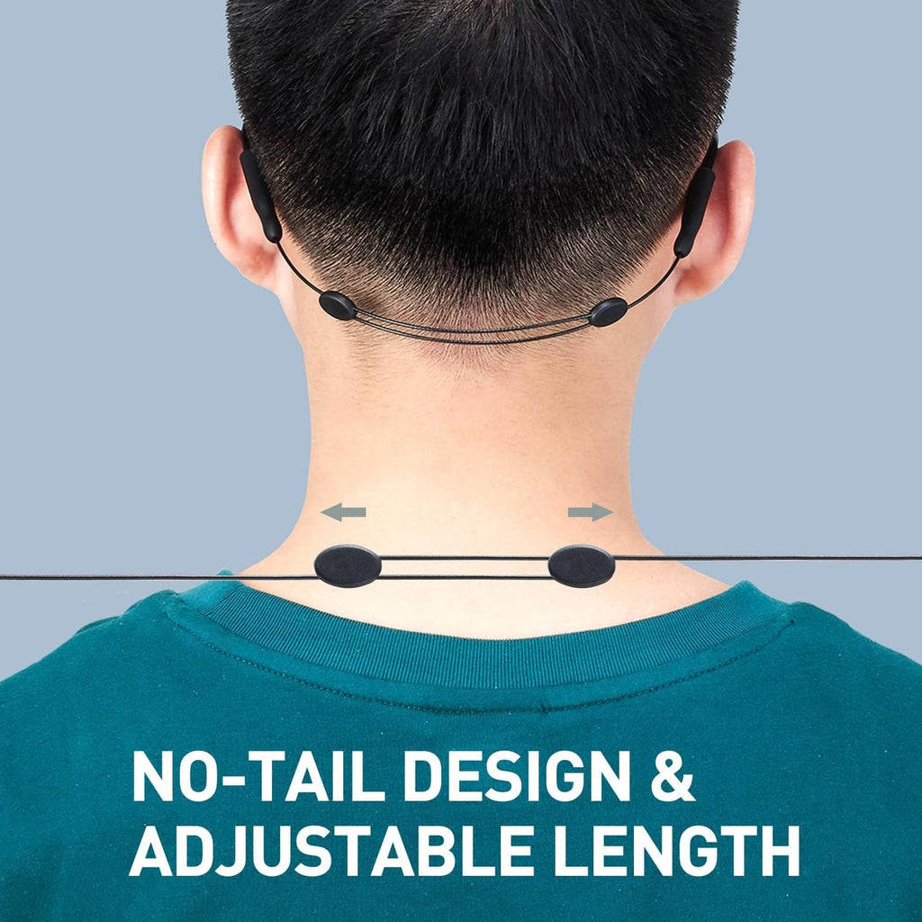Omnful sunglasses strap worn around the neck with black round end connectors
