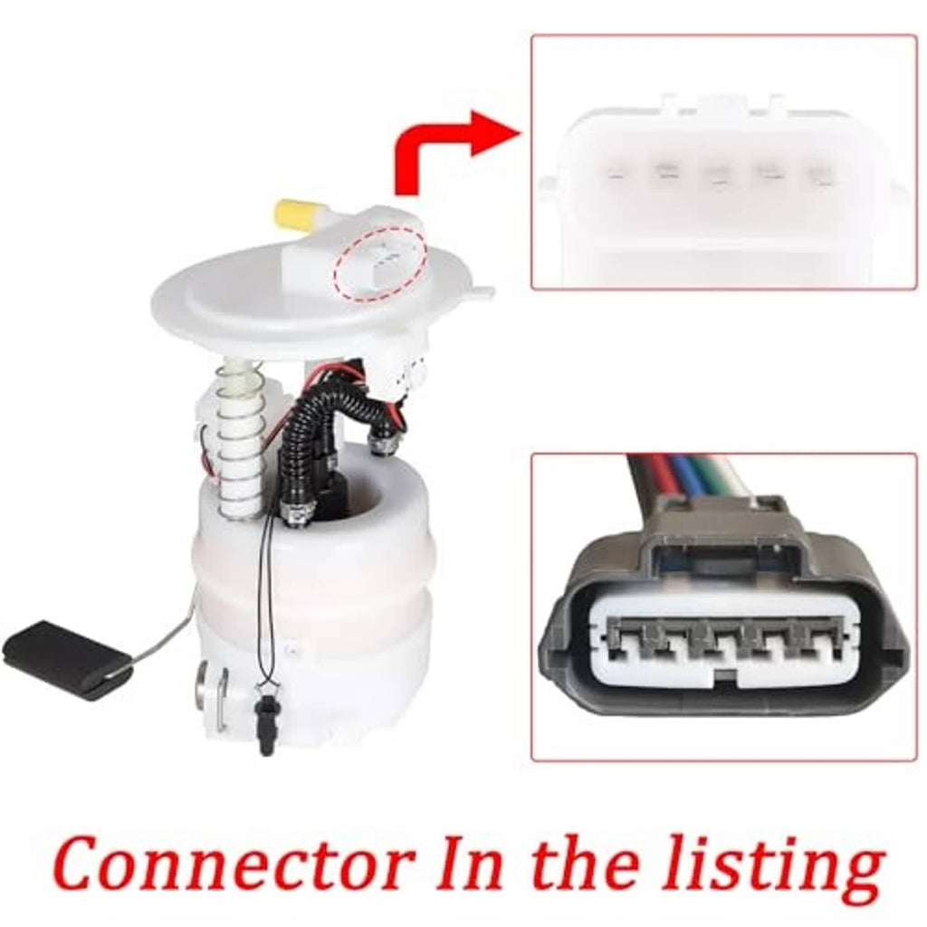 Fuel pump harness pigtail with white 5-pin plug and multicolored wire leads