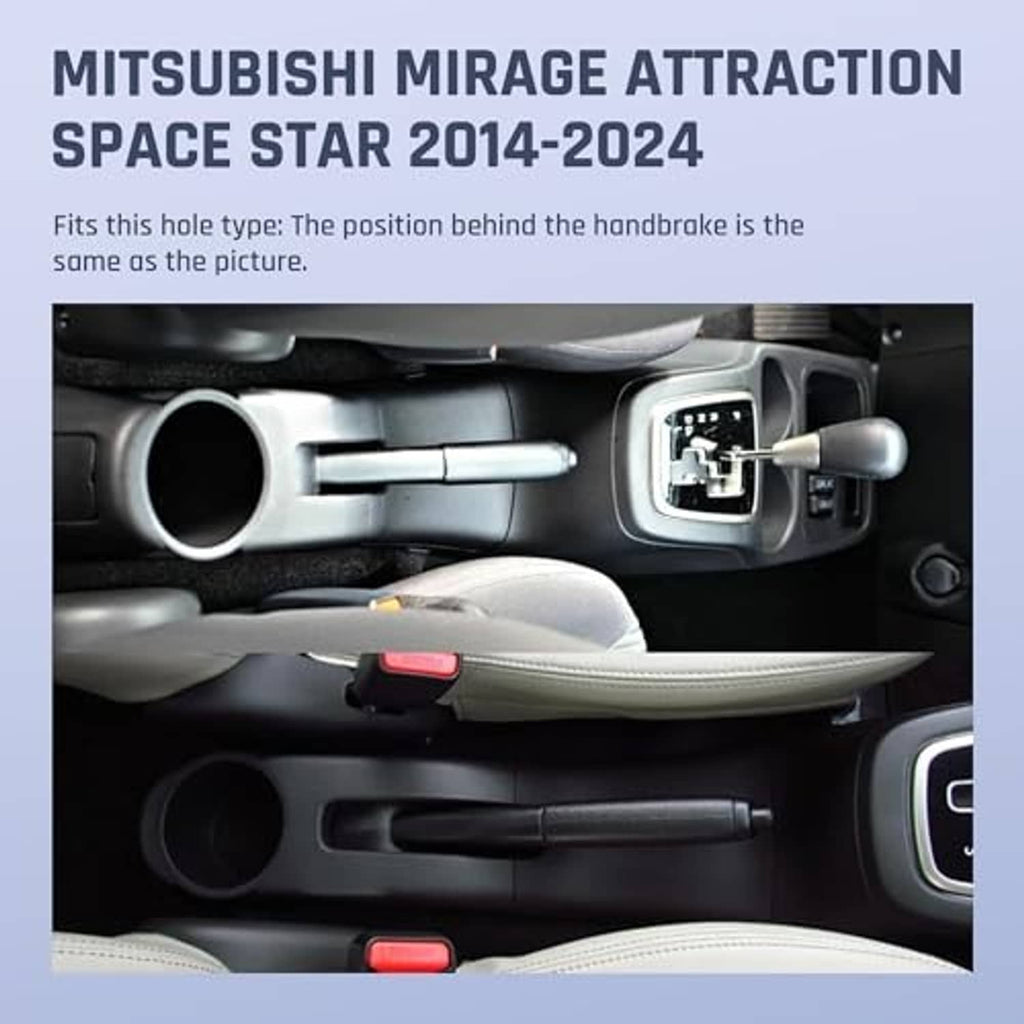 Installed black car armrest with open USB port area beside the center console