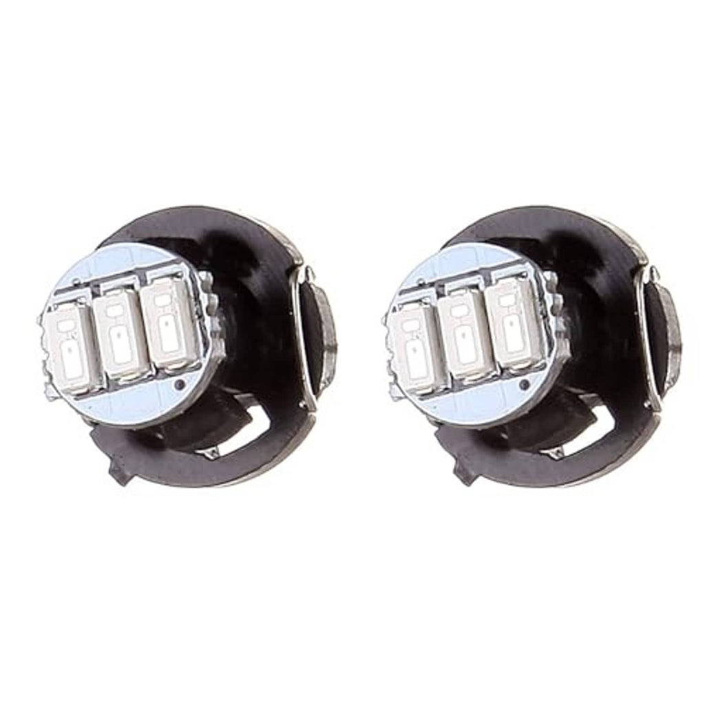 LED wedge light bulbs, black housing with multi-LED chip, two-bulb set front view