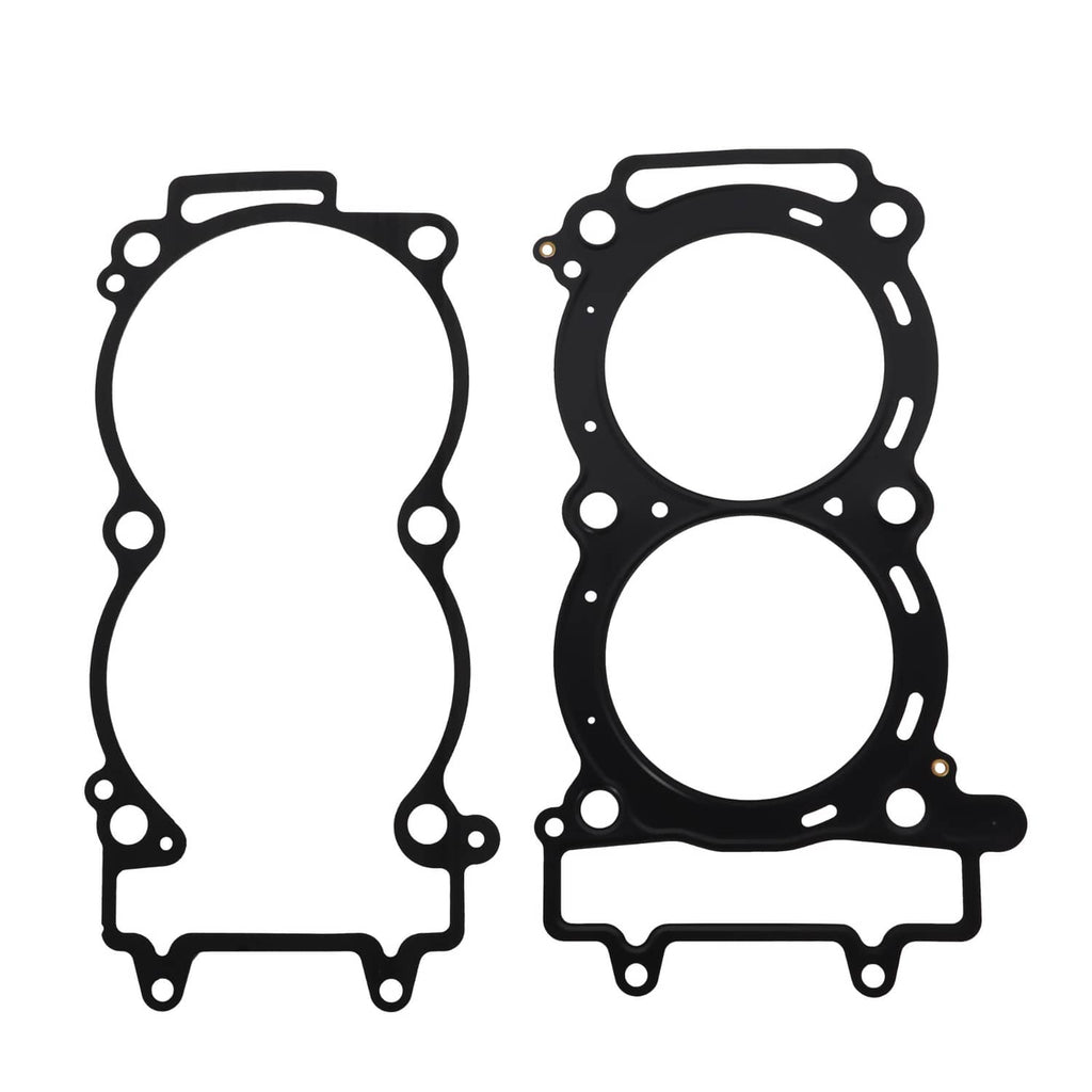 Cylinder gasket set: two large black gaskets with bolt holes