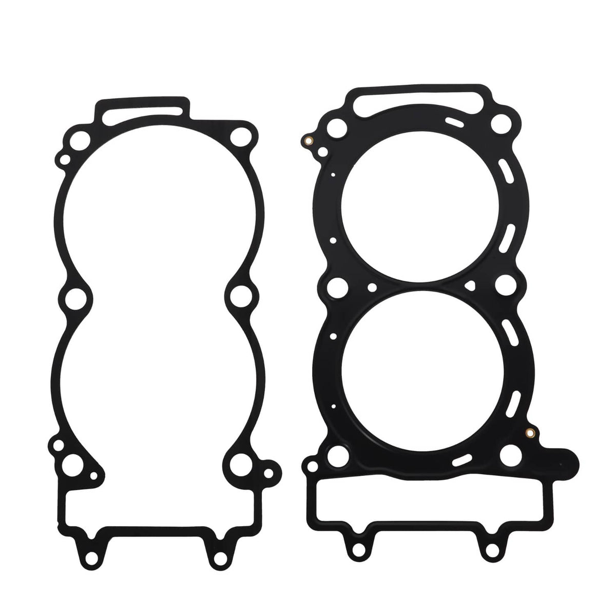 Cylinder gasket set: two large black gaskets with bolt holes