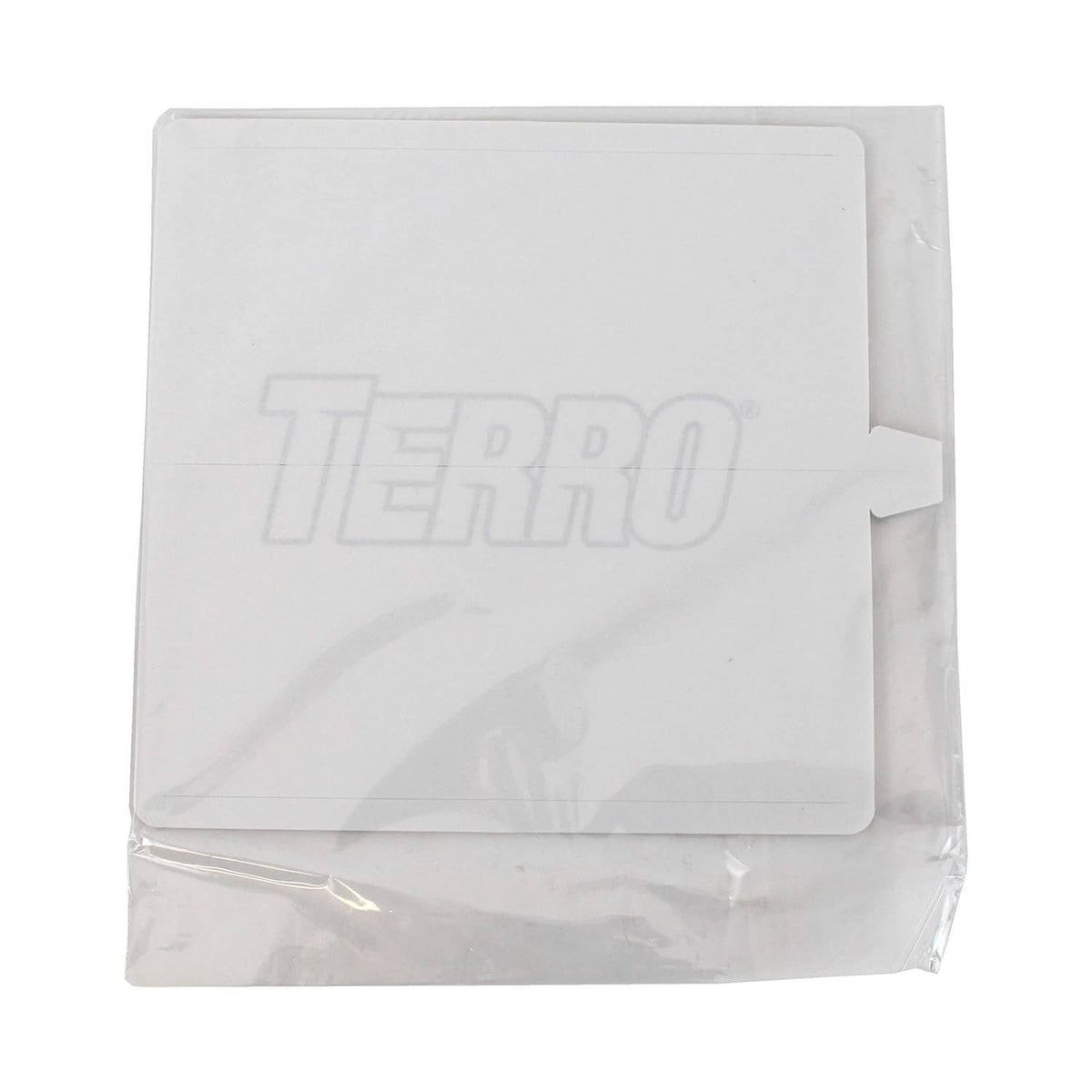 Sealed white TERRO flea trap glue board refill pack in clear plastic