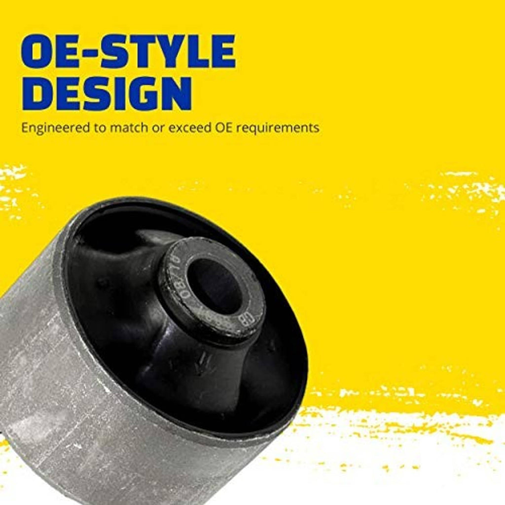 Single OE-style suspension bushing with black rubber ring inside grey metal sleeve