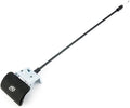 Parking brake release handle and cable with black rubber grip and metal bracket