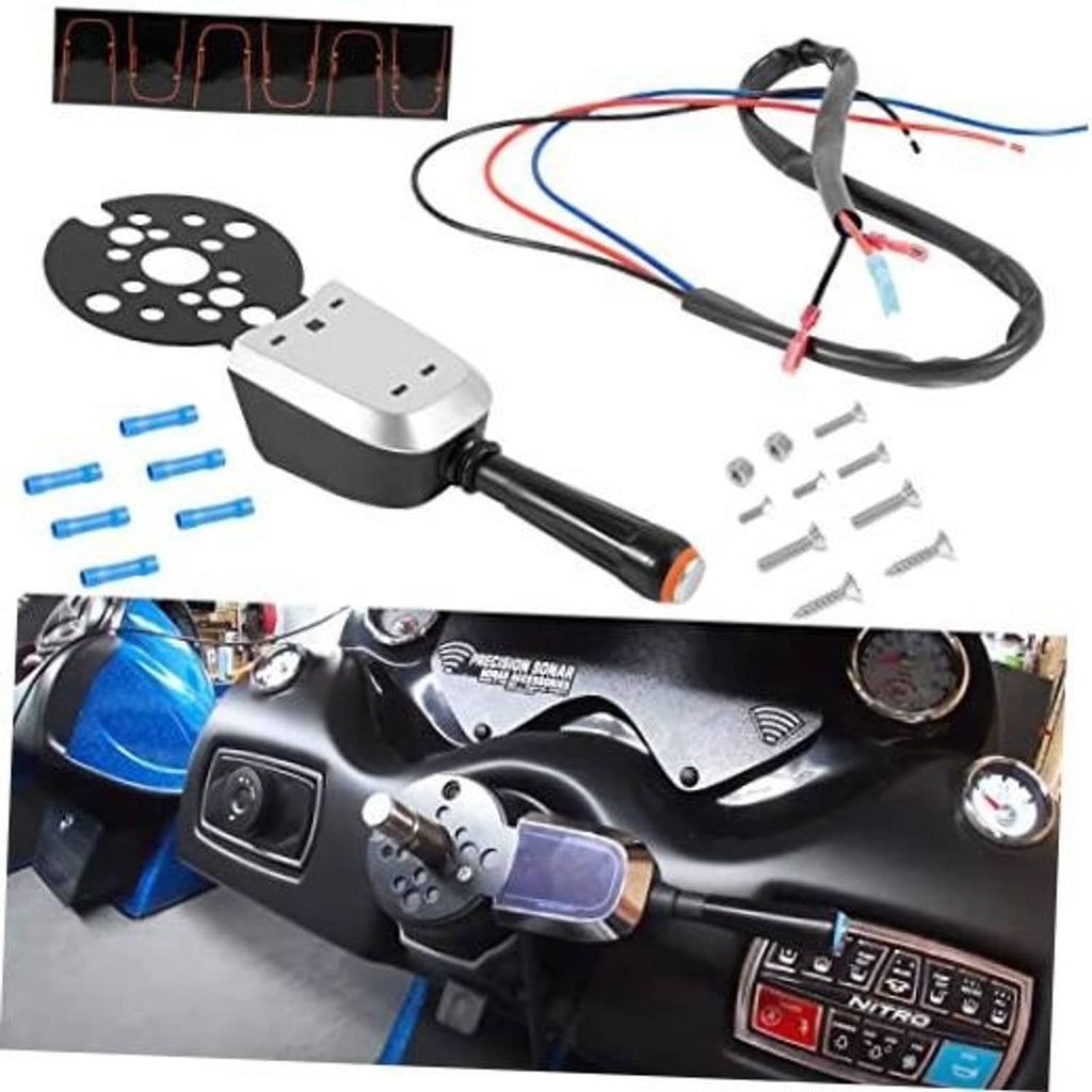 Tilt jack plate lever control switch with wiring harness and mounting hardware kit