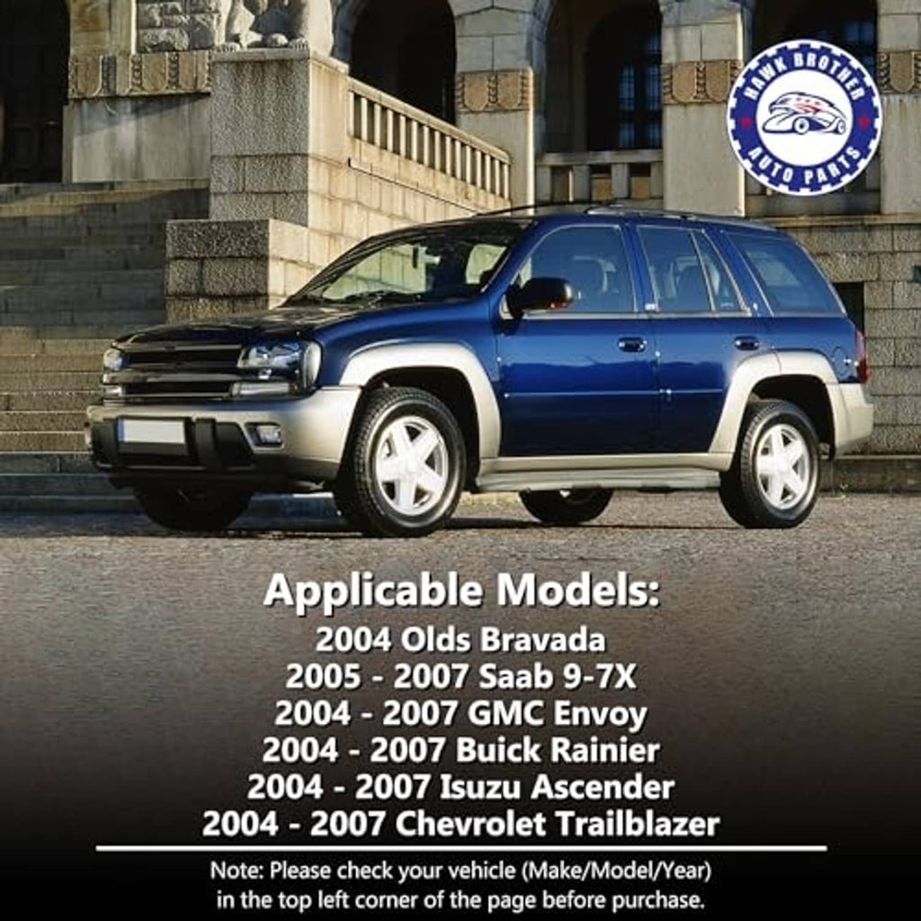 Blue and white SUV on steps with front suspension fitment graphic overlay