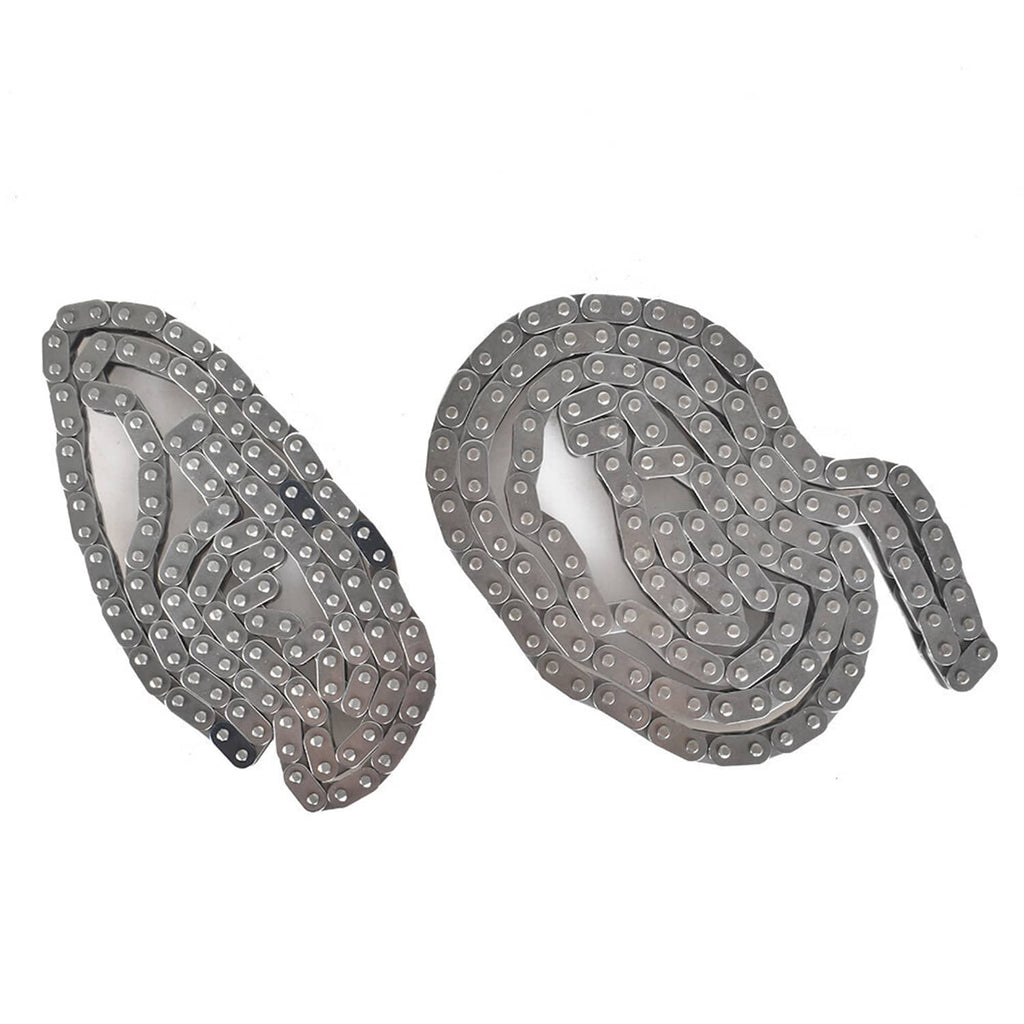 Timing chain kit with two link chains for timing drive