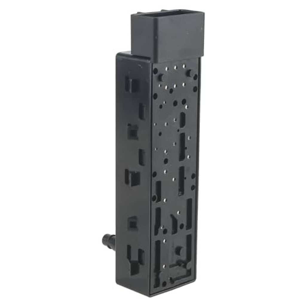 Power seat adjustment switch module with multi-pin connector and control tabs, black plastic