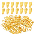 Gold tone snap bail hook pinch charm, textured loop, small alloy bail