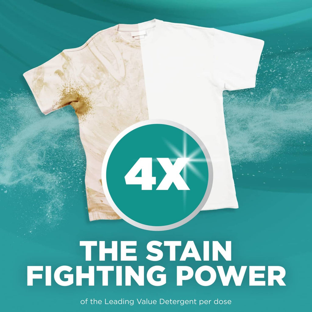 White and cream T-shirts with 4X stain-fighting power badge