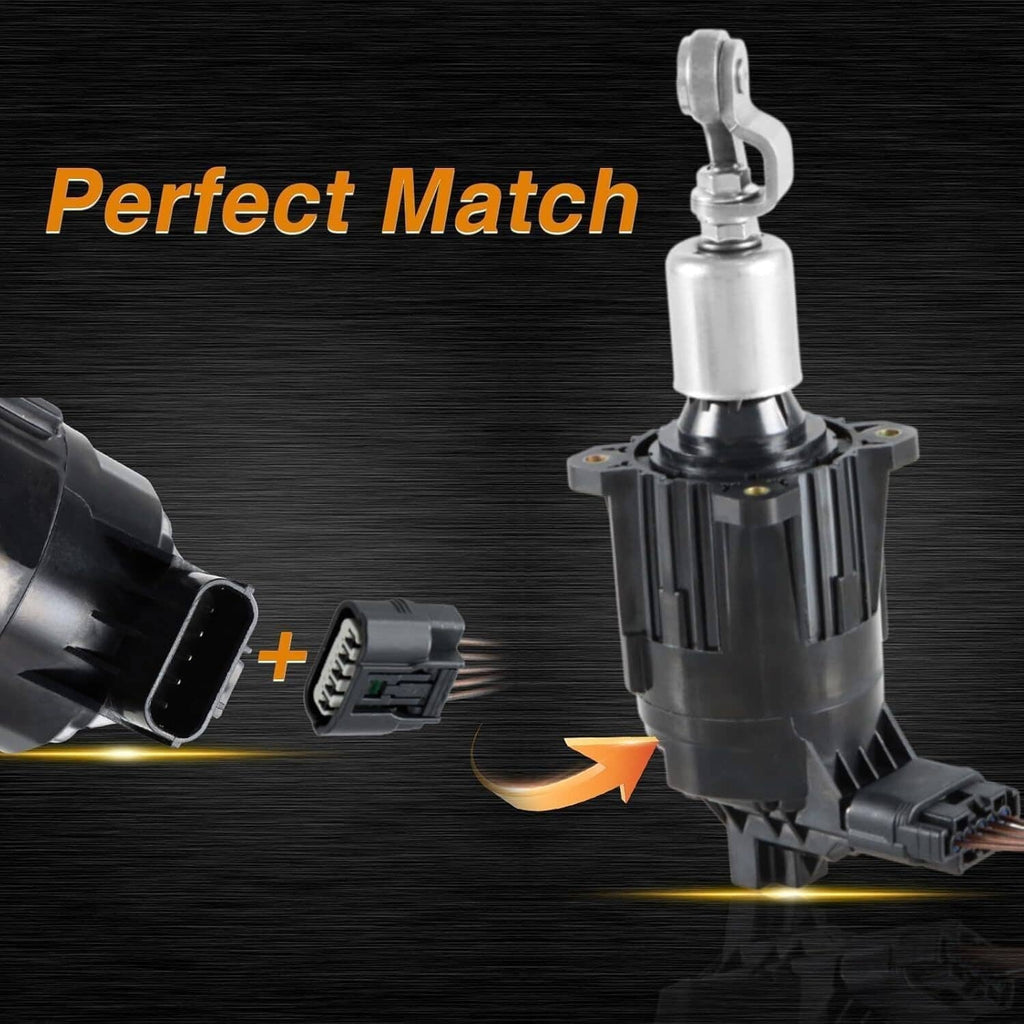 Turbocharger actuator with connector and hose fittings, silver top and dark black housing