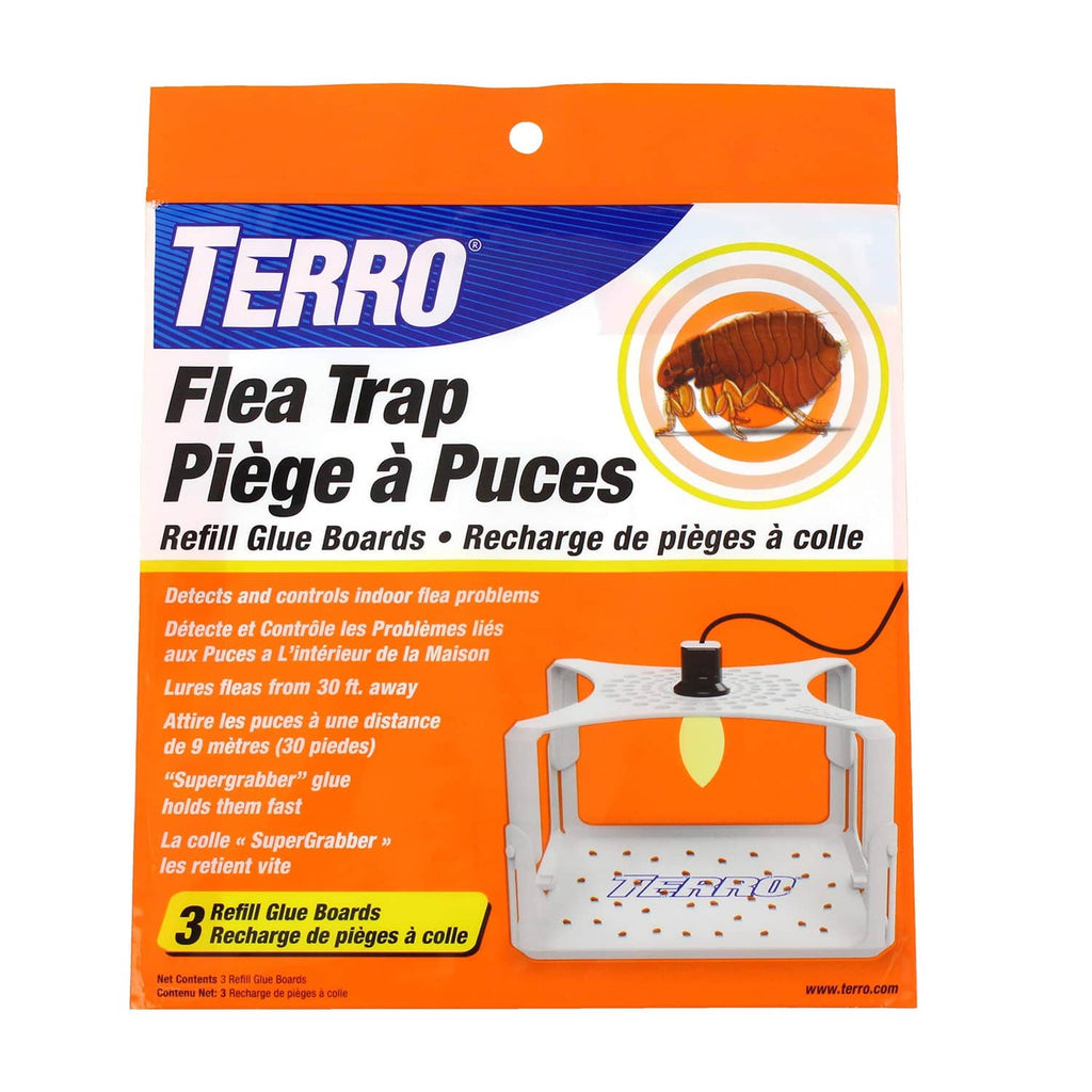 TERRO flea trap glue board refill pack, 3 white glue cards