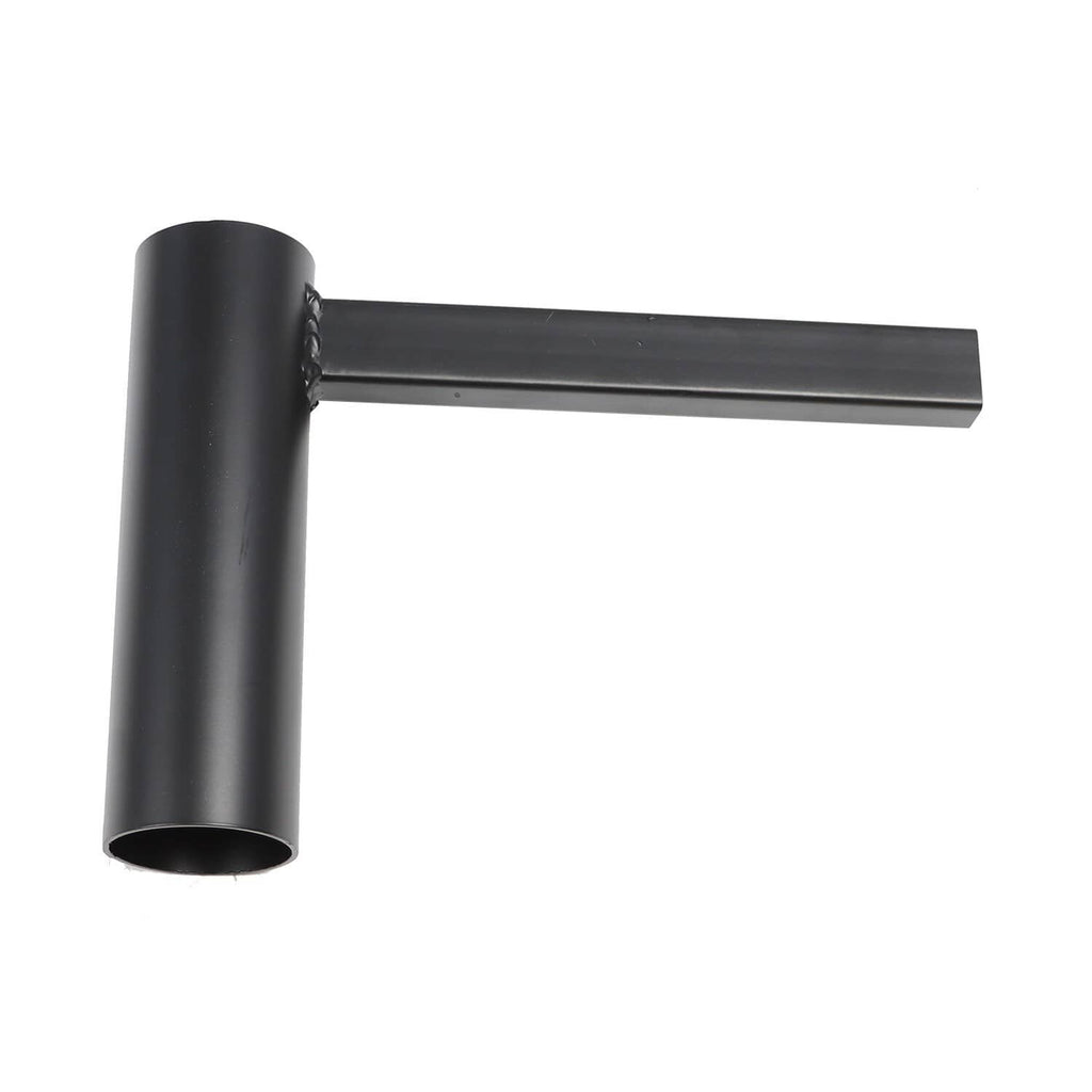 Tire changer duck head modification kit L-shaped support arm with mounting end, black
