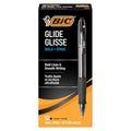 BIC Glide Glisse retractable ballpoint pen in retail box, bold black 1.6mm.
