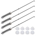 Washer suspension rod kit with four black springs and white mounting caps