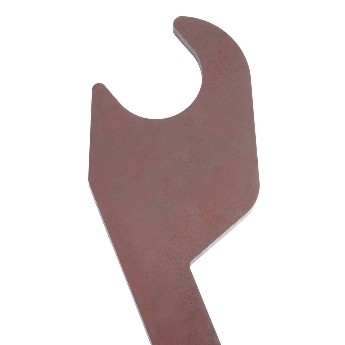 Bucket ear attachment, single brown steel ear bracket with round cutout