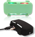 2-pack silicone GPS tracker holders: mint and black cases with charging cable connector