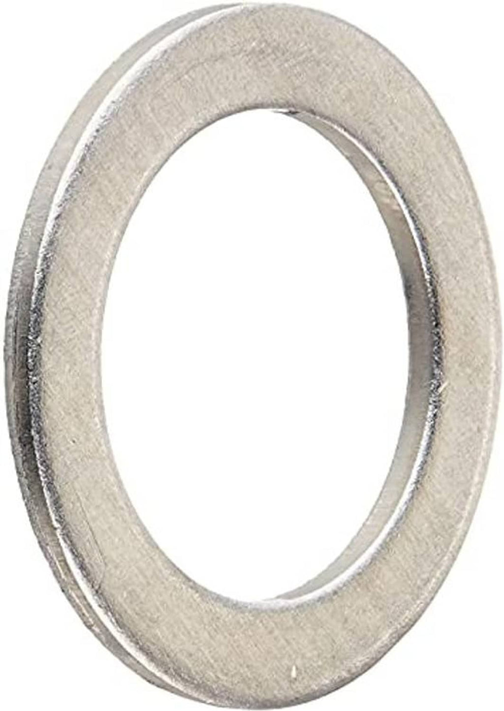 Metal oil drain plug gasket washer with round inner hole, silver finish