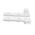 Front bumper grille bracket set, right and left side, white plastic mounting clips