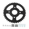 Black 40T mini bike sprocket gear with bolt holes and central bore, chain-ready