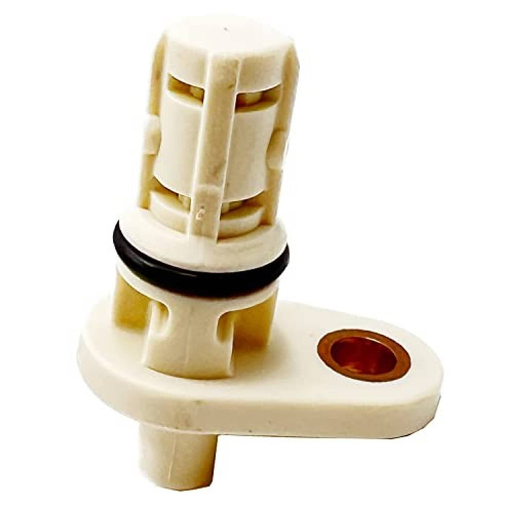 Crankshaft position sensor side view with red circular insert on white base