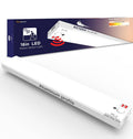 16in plug-in under-cabinet LED motion sensor light, white aluminum profile