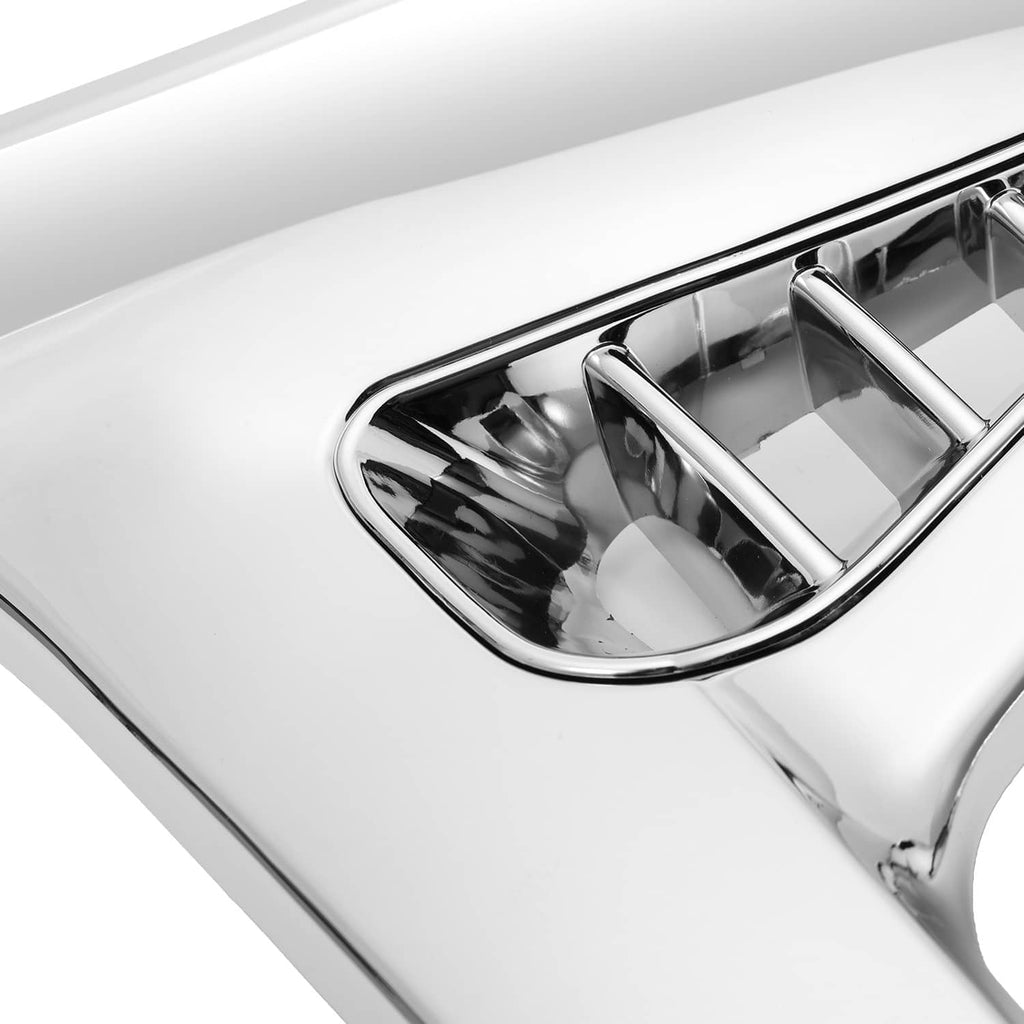 Modified triangle cover for Honda GoldWing, chrome trim with reflective opening