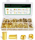 Brass compression sleeve, ferrule & insert set in clear storage tray