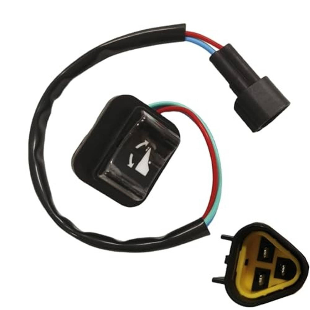 Boat power trim tilt switch kit with black housing, multicolor wires, and yellow connector