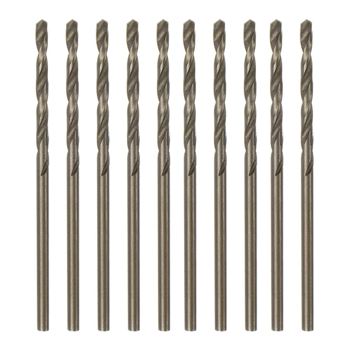Cobalt jobber drill bits set of 10, 1.8mm, twisted flutes